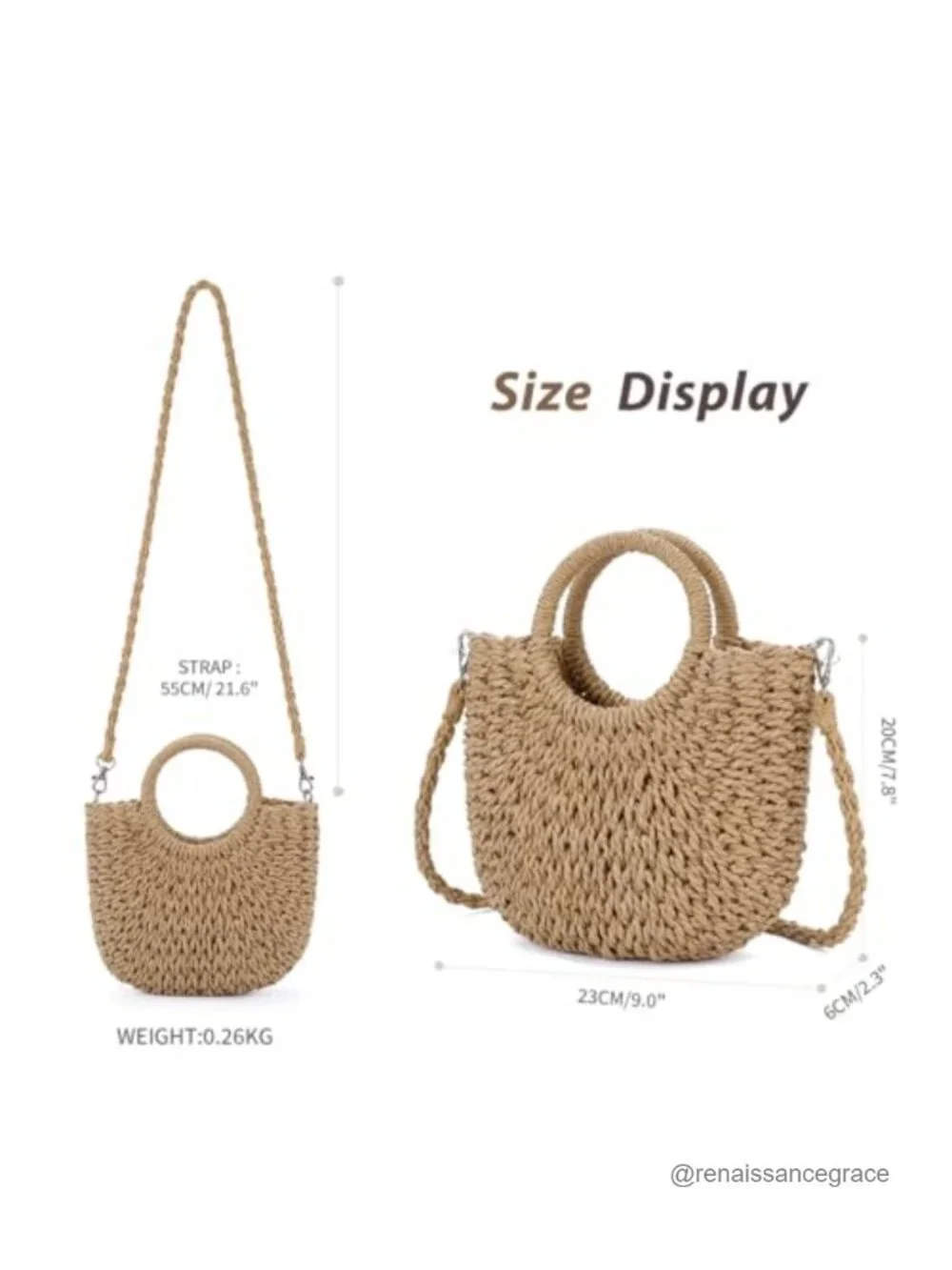 Handmade Straw Crochet Hobo Bag for Women Boho Summer Beach Tote